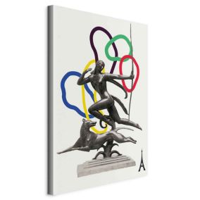 Obraz Artgeist Kobieta z psem 40 x 60 cm płótno włoskie 1 szt