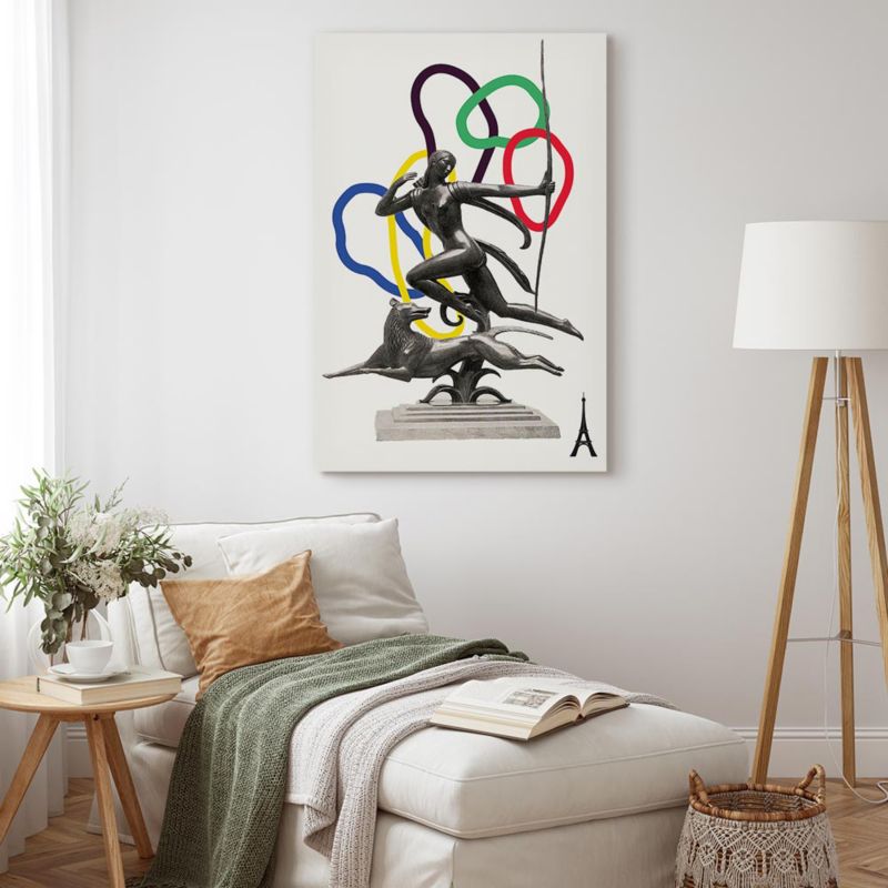 Obraz Artgeist Kobieta z psem 80 x 120 cm płótno włoskie 1 szt