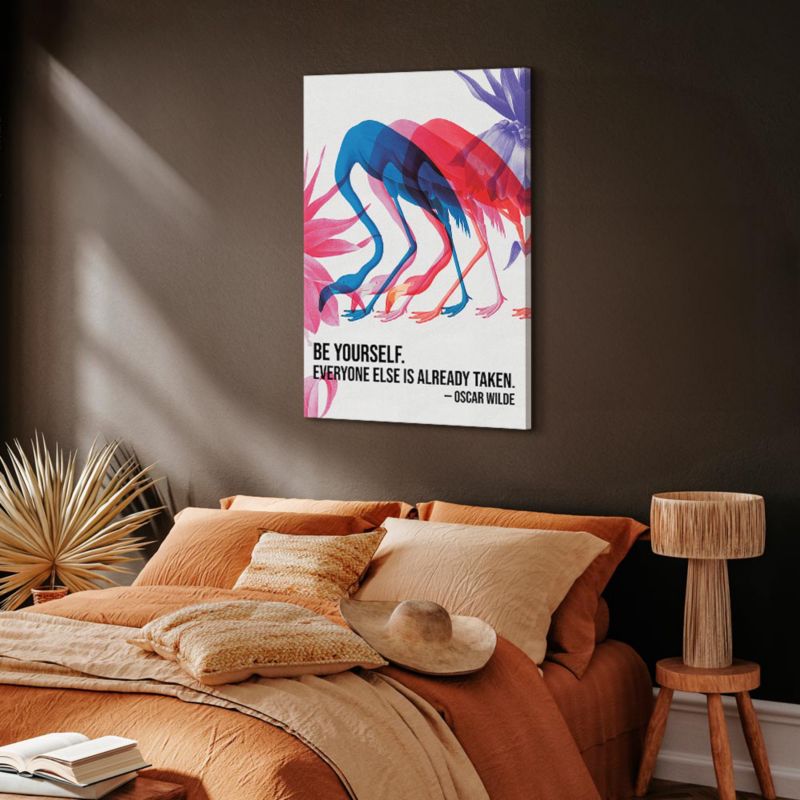 Obraz Artgeist Kolorowe Flamingi 20 x 30 cm płótno włoskie 1 szt