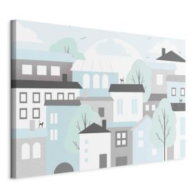 Obraz Artgeist Kolorowe miasteczko 30 x 20 cm płótno włoskie 1 szt