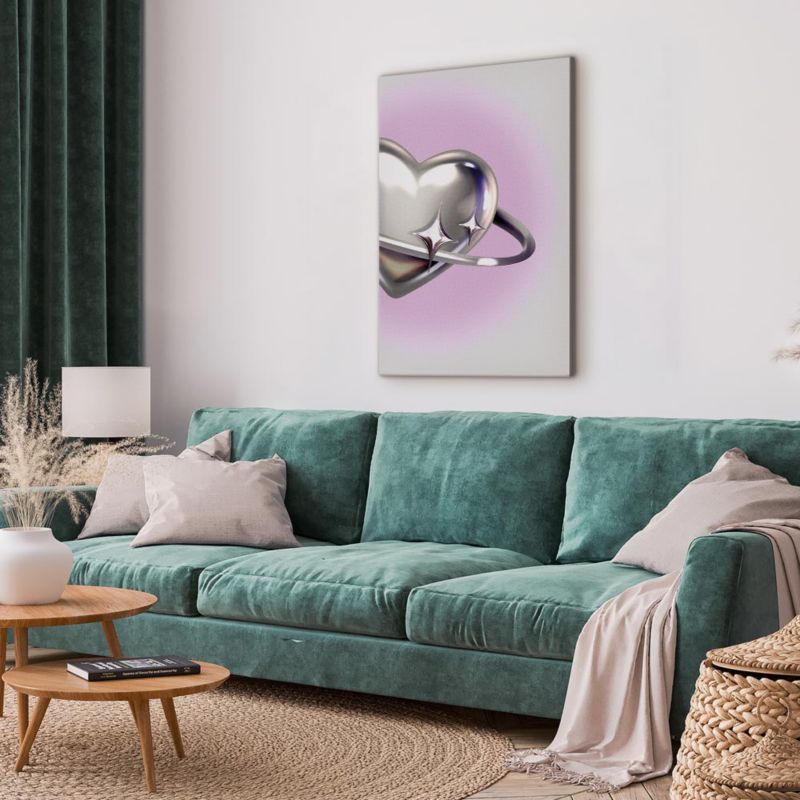 Obraz Artgeist Kosmiczne Serce 80 x 120 cm płótno włoskie 1 szt