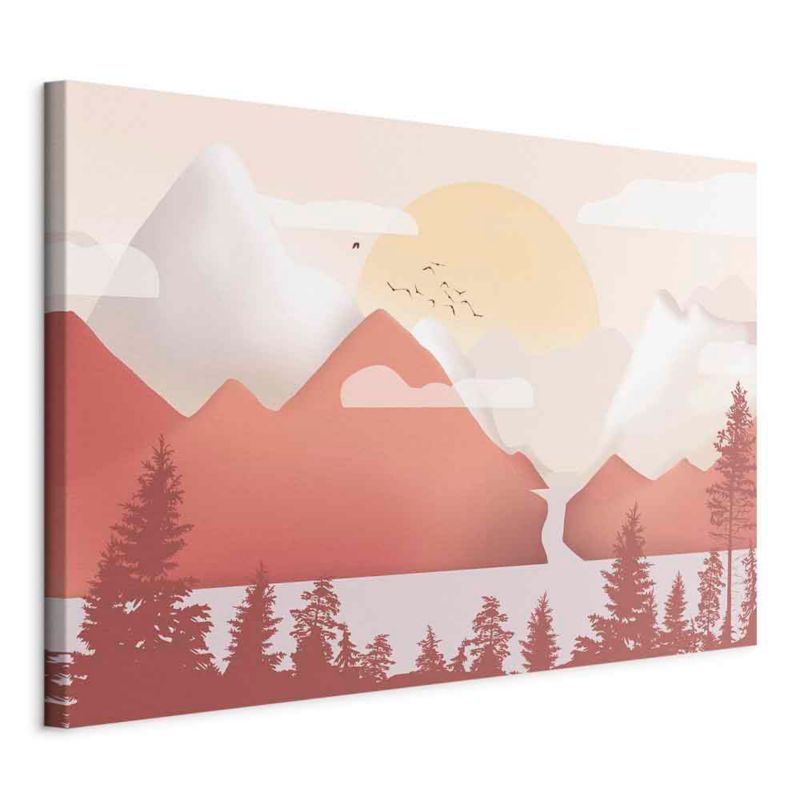 Obraz Artgeist Krajobraz o zachodzie 120 x 80 cm płótno włoskie 1 szt
