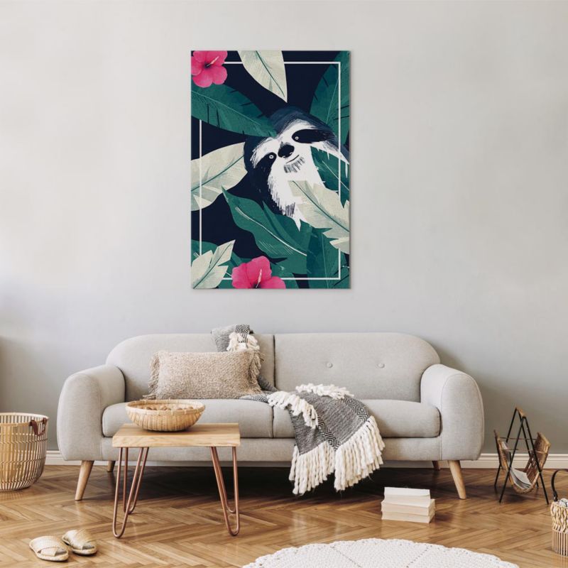 Obraz Artgeist Leniwiec w tropikach 20 x 30 cm płótno włoskie 1 szt