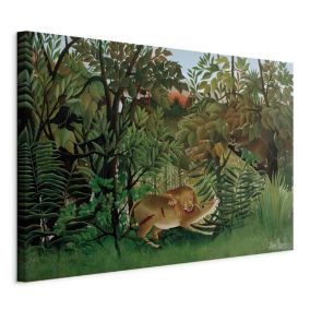 Obraz Artgeist Lew i Antylopa Rousseau 90 x 60 cm płótno włoskie 1 szt