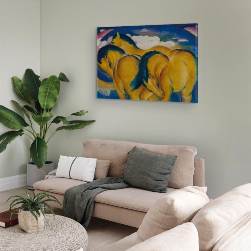 Obraz Artgeist Little Yellow Horses 90 x 60 cm płótno włoskie 1 szt