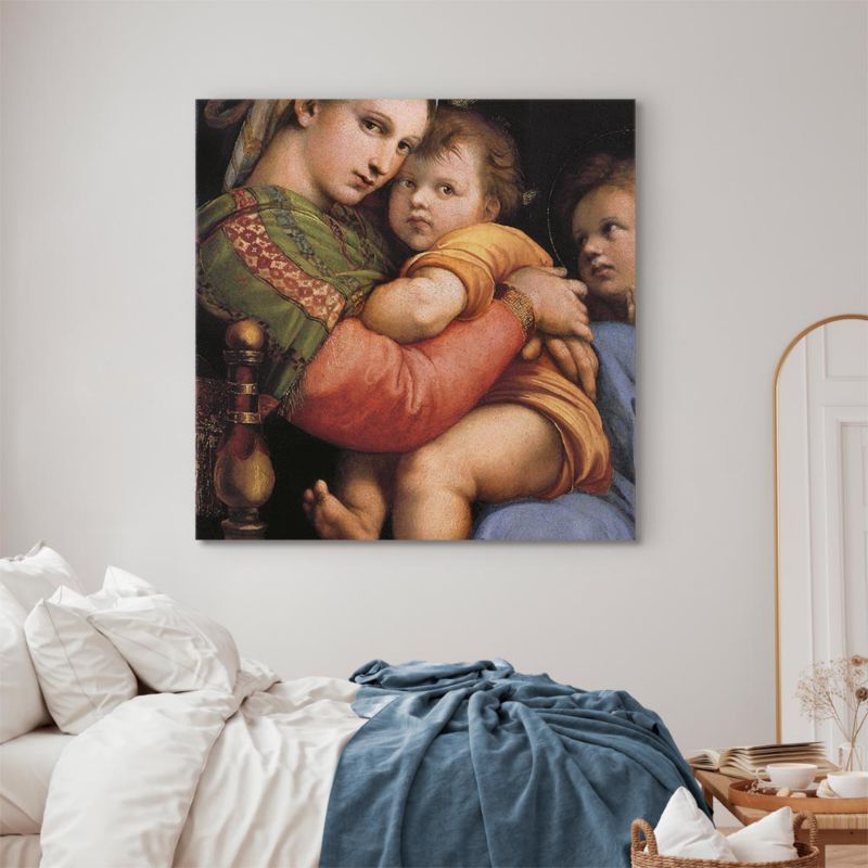 Obraz Artgeist Madonna na krześle 60 x 60 cm płótno włoskie 1 szt
