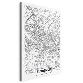 Obraz Artgeist Mapa Florencji 40 x 60 cm płótno włoskie 1 szt