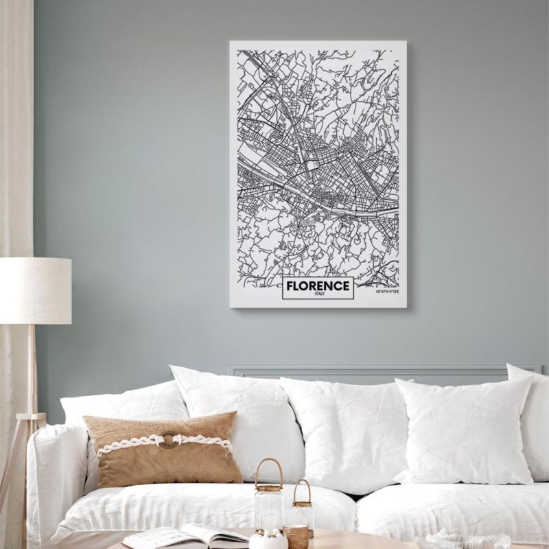 Obraz Artgeist Mapa Florencji 60 x 90 cm flizelina 1 szt