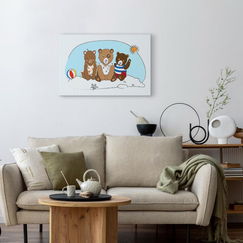 Obraz Artgeist Misie na plaży 120 x 80 cm flizelina 1 szt