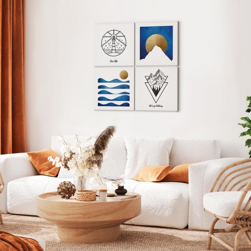 Obraz Artgeist Morze czy góry 40 x 40 cm płótno włoskie 1 szt