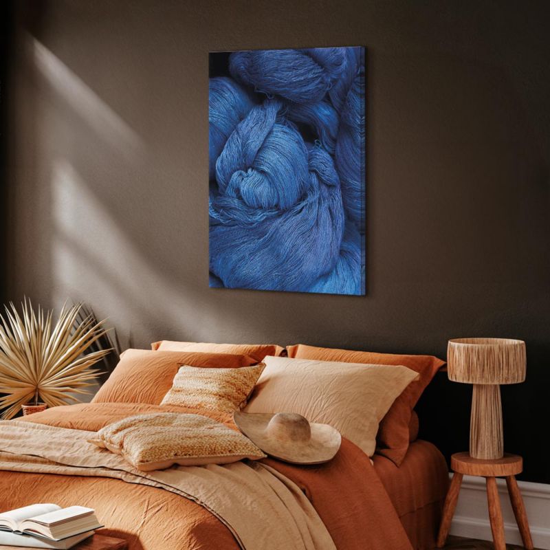 Obraz Artgeist Niebieska włóczka 80 x 120 cm flizelina 1 szt