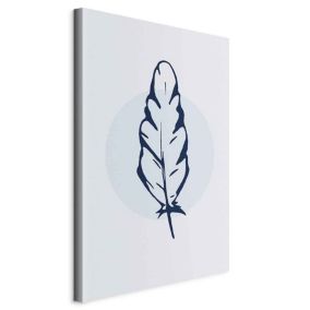 Obraz Artgeist Niebieskie pióro 60 x 90 cm płótno włoskie 1 szt