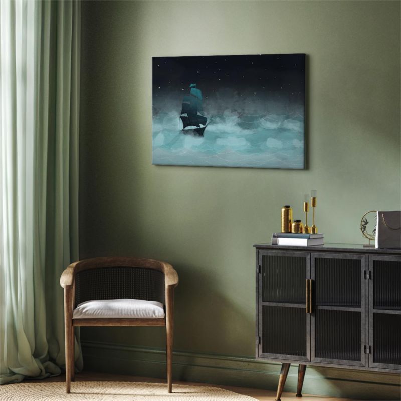 Obraz Artgeist Nocne fale 120 x 80 cm płótno włoskie 1 szt
