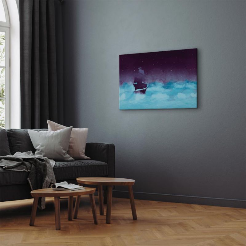 Obraz Artgeist Nocne fale 120 x 80 cm płótno włoskie 1 szt