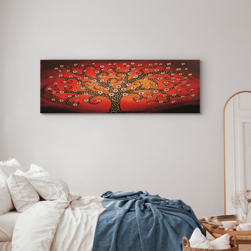 Obraz Artgeist Ogniste drzewo 90 x 30 cm płótno włoskie 1 szt