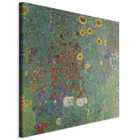 Obraz Artgeist Ogród ze słonecznikami 80 x 80 cm flizelina 1 szt