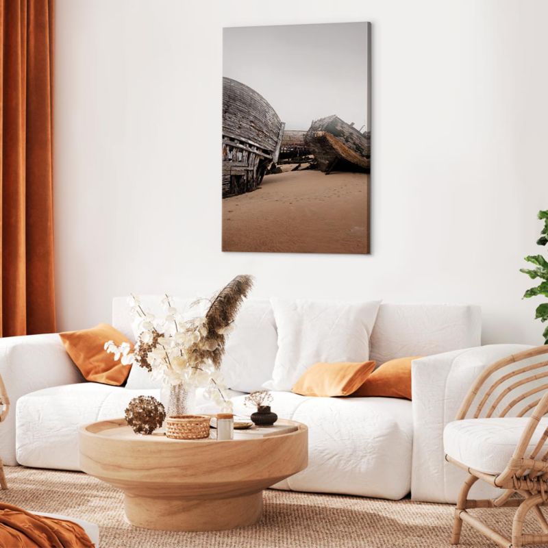 Obraz Artgeist Opuszczone kutry 80 x 120 cm płótno włoskie 1 szt