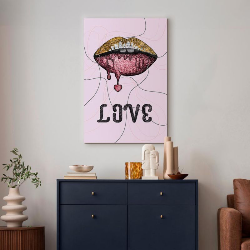 Obraz Artgeist Płynne usta 80 x 120 cm płótno włoskie 1 szt