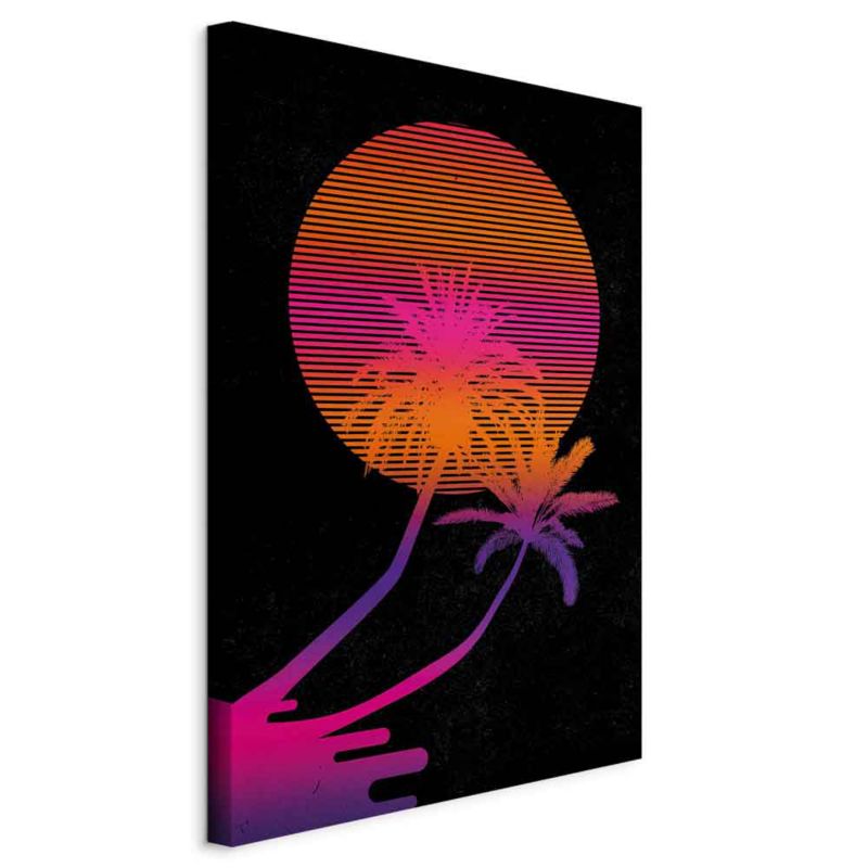 Obraz Artgeist Palma o wschodzie 20 x 30 cm płótno włoskie 1 szt
