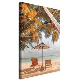 Obraz Artgeist Palmowy parasol 60 x 90 cm flizelina 1 szt