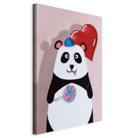 Obraz Artgeist Panda z balonikiem 40 x 60 cm płótno włoskie 1 szt