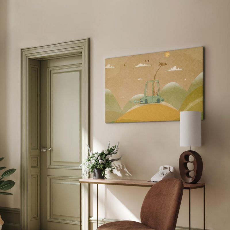 Obraz Artgeist Podróż żyrafy 90 x 60 cm flizelina 1 szt