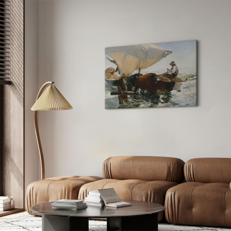 Obraz Artgeist Powrót z połowu 120 x 80 cm flizelina 1 szt
