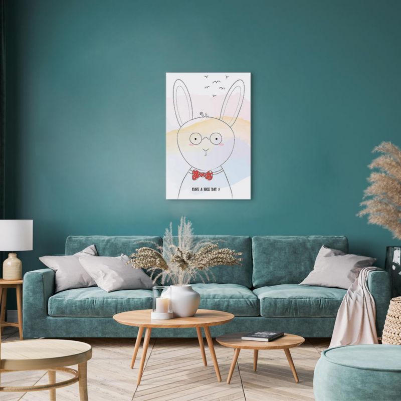 Obraz Artgeist Pozdrowienia królika 80 x 120 cm flizelina 1 szt