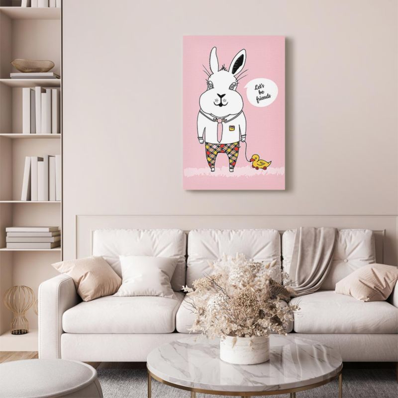 Obraz Artgeist Przyjaciel królika 60 x 90 cm flizelina 1 szt