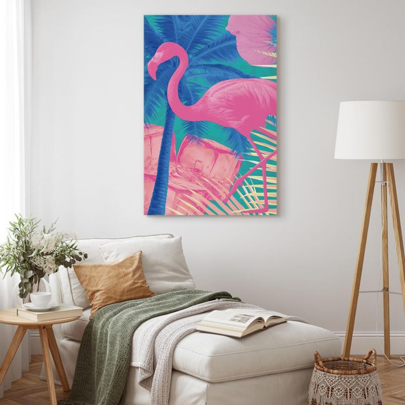 Obraz Artgeist Różowy Flaming 40 x 60 cm płótno włoskie 1 szt