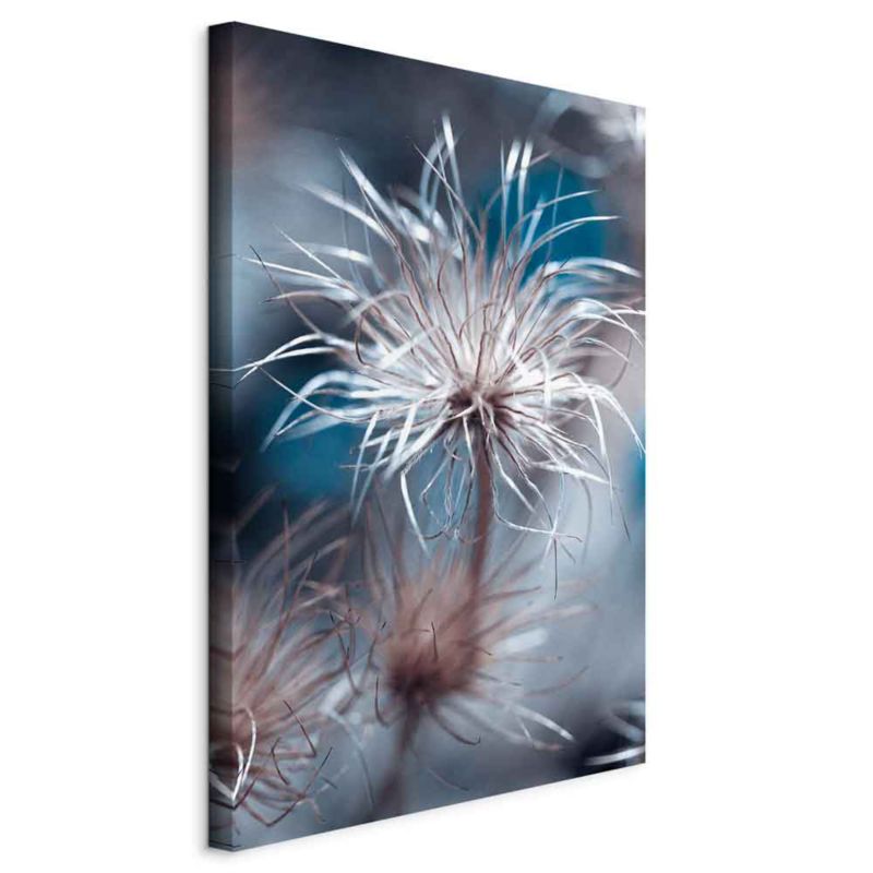 Obraz Artgeist Roślina w błękitach 60 x 90 cm płótno włoskie 1 szt