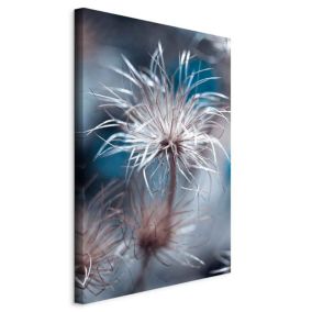 Obraz Artgeist Roślina w błękitach 60 x 90 cm płótno włoskie 1 szt