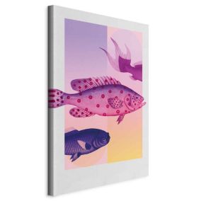 Obraz Artgeist Ryby w Pastelach 20 x 30 cm płótno włoskie 1 szt