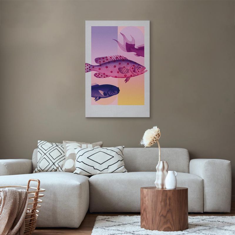 Obraz Artgeist Ryby w Pastelach 80 x 120 cm płótno włoskie 1 szt