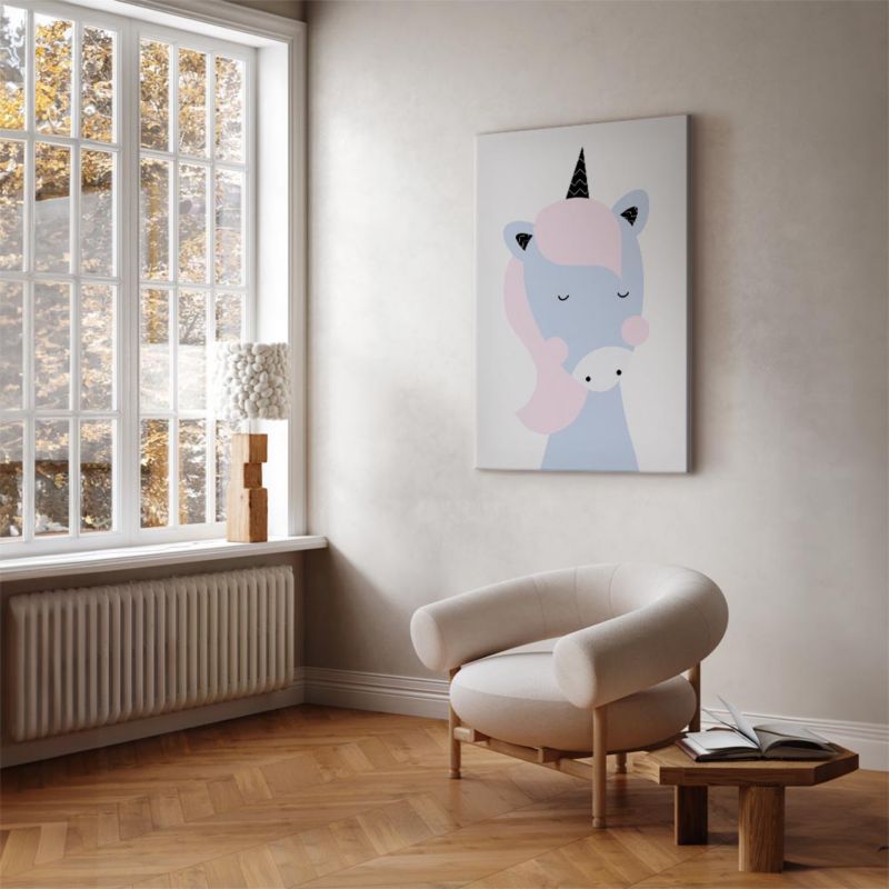 Obraz Artgeist Słodki jednorożec 60 x 90 cm płótno włoskie 1 szt