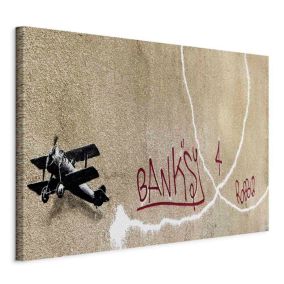 Obraz Artgeist Samolot Banksy 90 x 60 cm płótno włoskie 1 szt