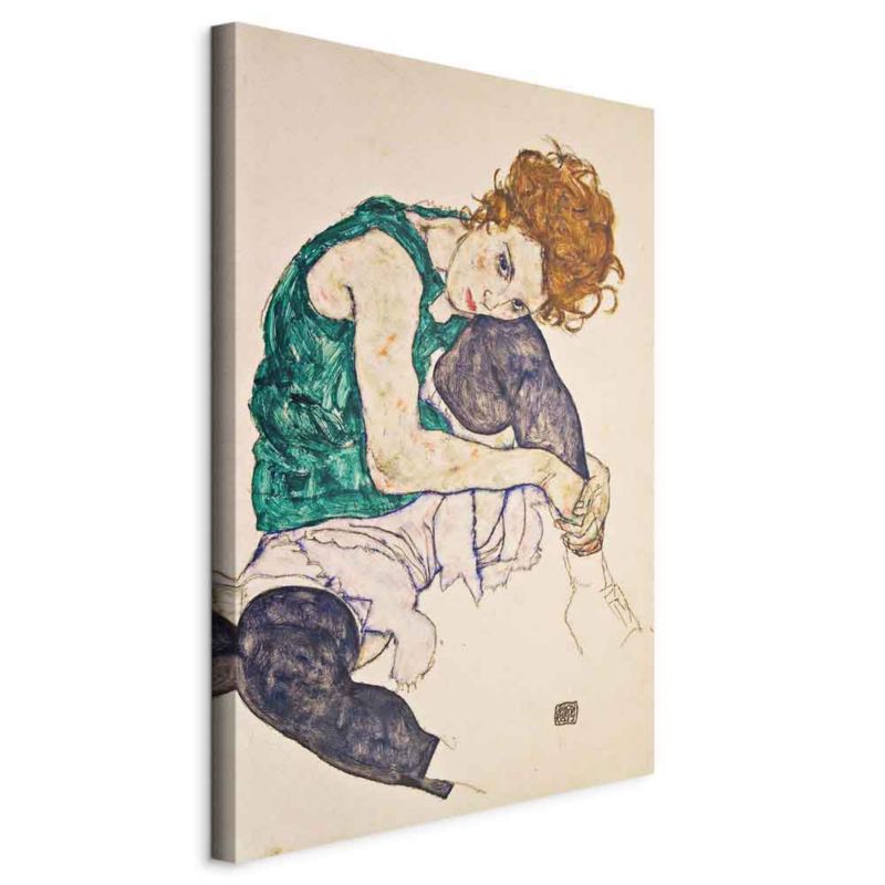 Obraz Artgeist Seated woman 60 x 90 cm płótno włoskie 1 szt