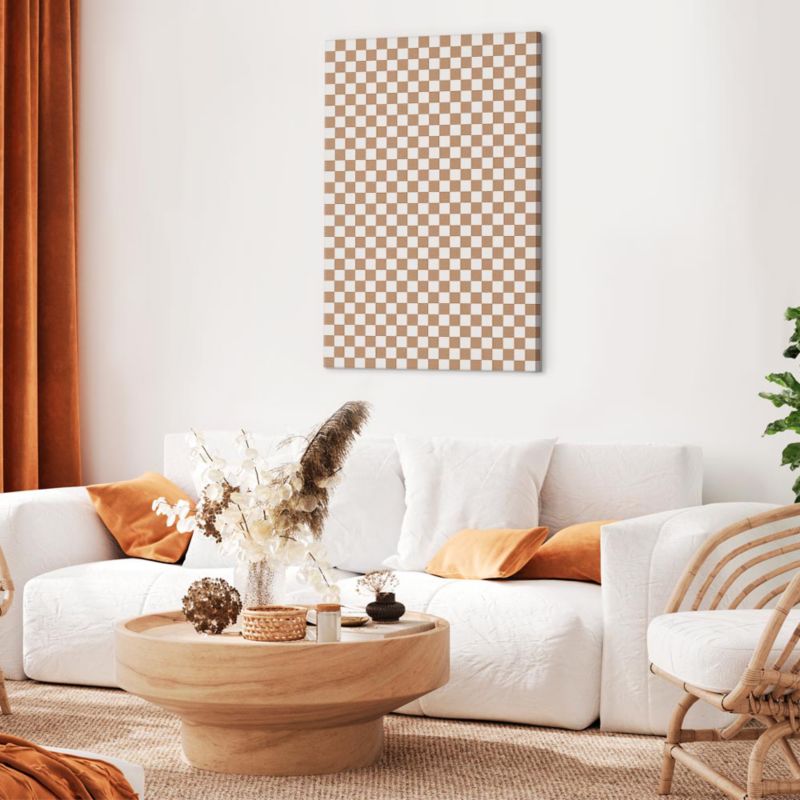 Obraz Artgeist Szachowy Wzór 80 x 120 cm płótno włoskie 1 szt