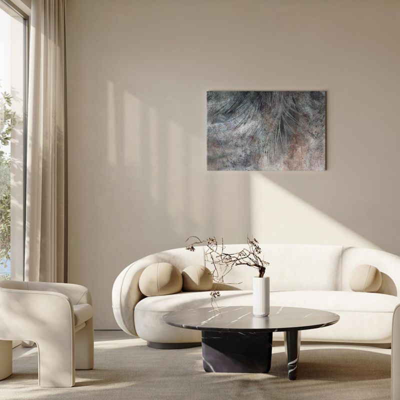 Obraz Artgeist Szarość pióra 60 x 40 cm płótno włoskie 1 szt