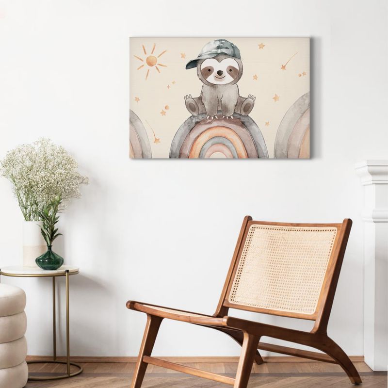 Obraz Artgeist Szczęśliwy leniwiec 90 x 60 cm płótno włoskie 1 szt