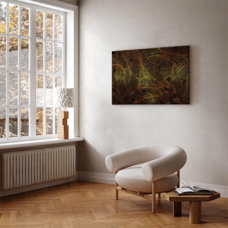 Obraz Artgeist Taniec złotych liści 90 x 60 cm płótno włoskie 1 szt