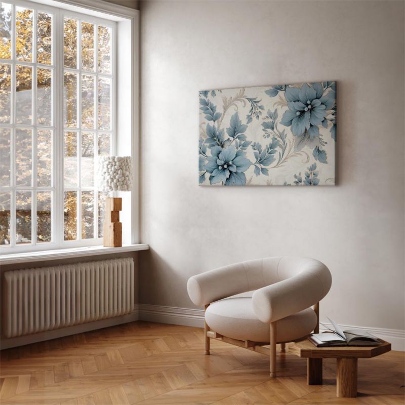 Obraz Artgeist Turkusowe kwiaty 30 x 20 cm flizelina 1 szt