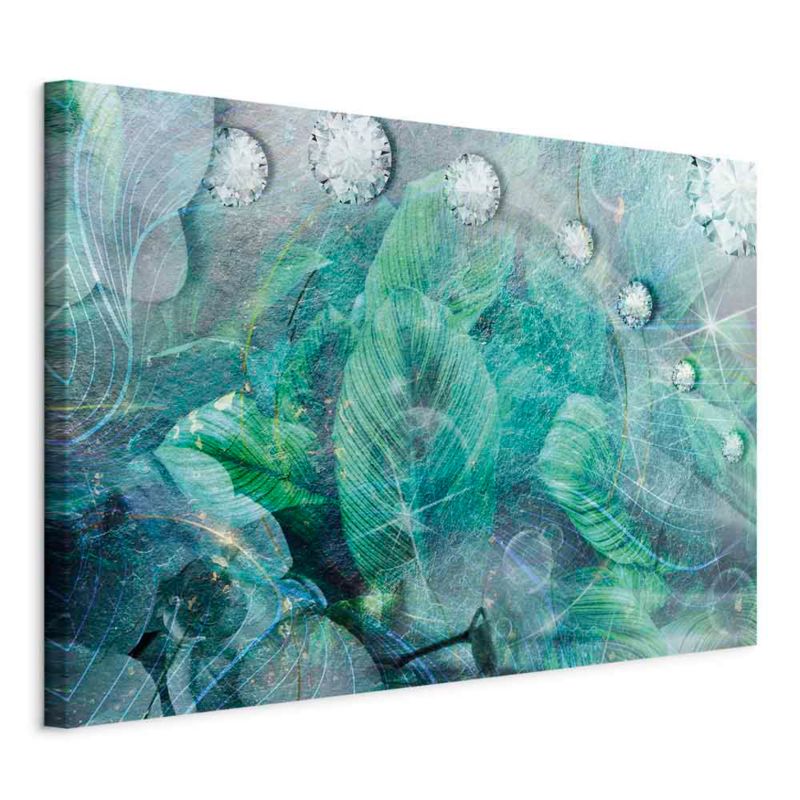 Obraz Artgeist Turkusowe liście 30 x 20 cm płótno włoskie 1 szt