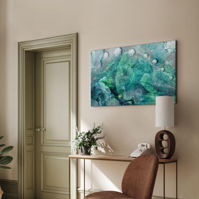 Obraz Artgeist Turkusowe liście 90 x 60 cm płótno włoskie 1 szt