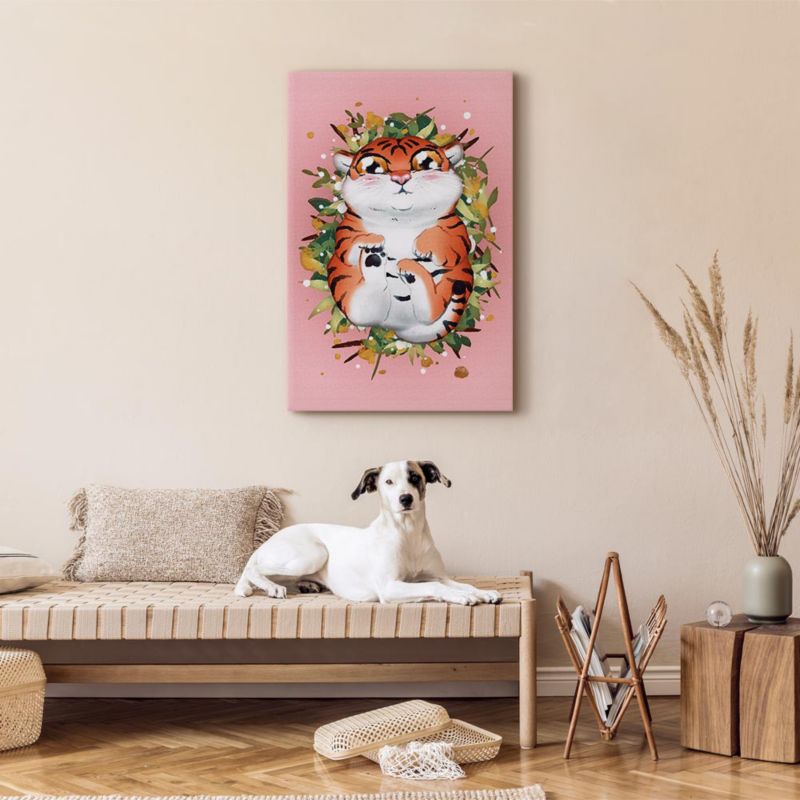 Obraz Artgeist Tygrysek na trawie 40 x 60 cm płótno włoskie 1 szt