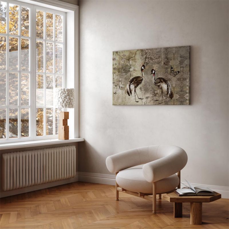 Obraz Artgeist Żurawie retro 90 x 60 cm płótno włoskie 1 szt
