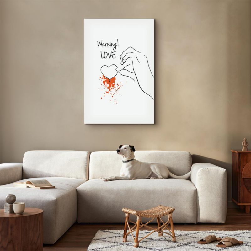 Obraz Artgeist Warning 60 x 90 cm płótno włoskie 1 szt