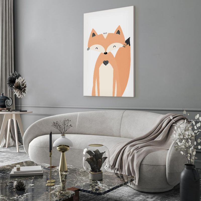 Obraz Artgeist Wesoły lisek 40 x 60 cm płótno włoskie 1 szt