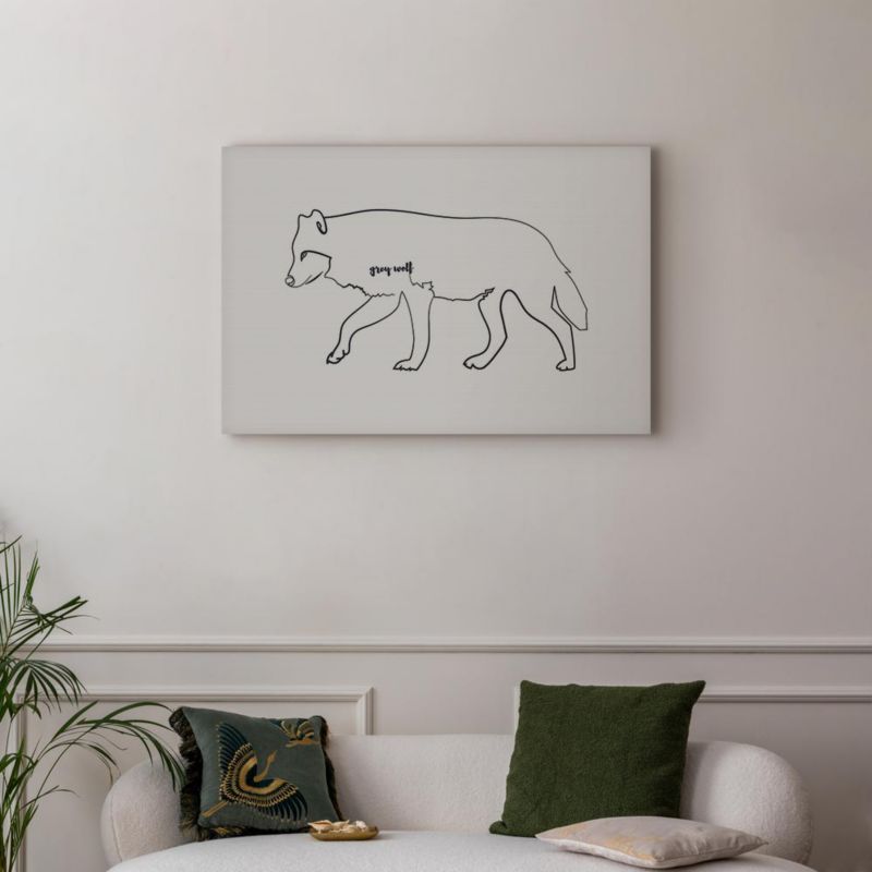 Obraz Artgeist Wilk 120 x 80 cm płótno włoskie 1 szt