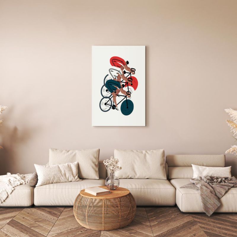 Obraz Artgeist Wyścig kolarski 60 x 90 cm płótno włoskie 1 szt